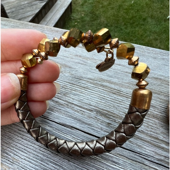 ALEX & ANI Gold Expandable Charm Bracelets LOT Because I am a Girl X 3 Retired - Picture 5 of 9